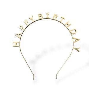 Gold Happy Birthday Headband